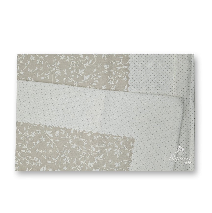 Coppia Lenzuola Flanella Burgassi - Mughetto Matrimoniale