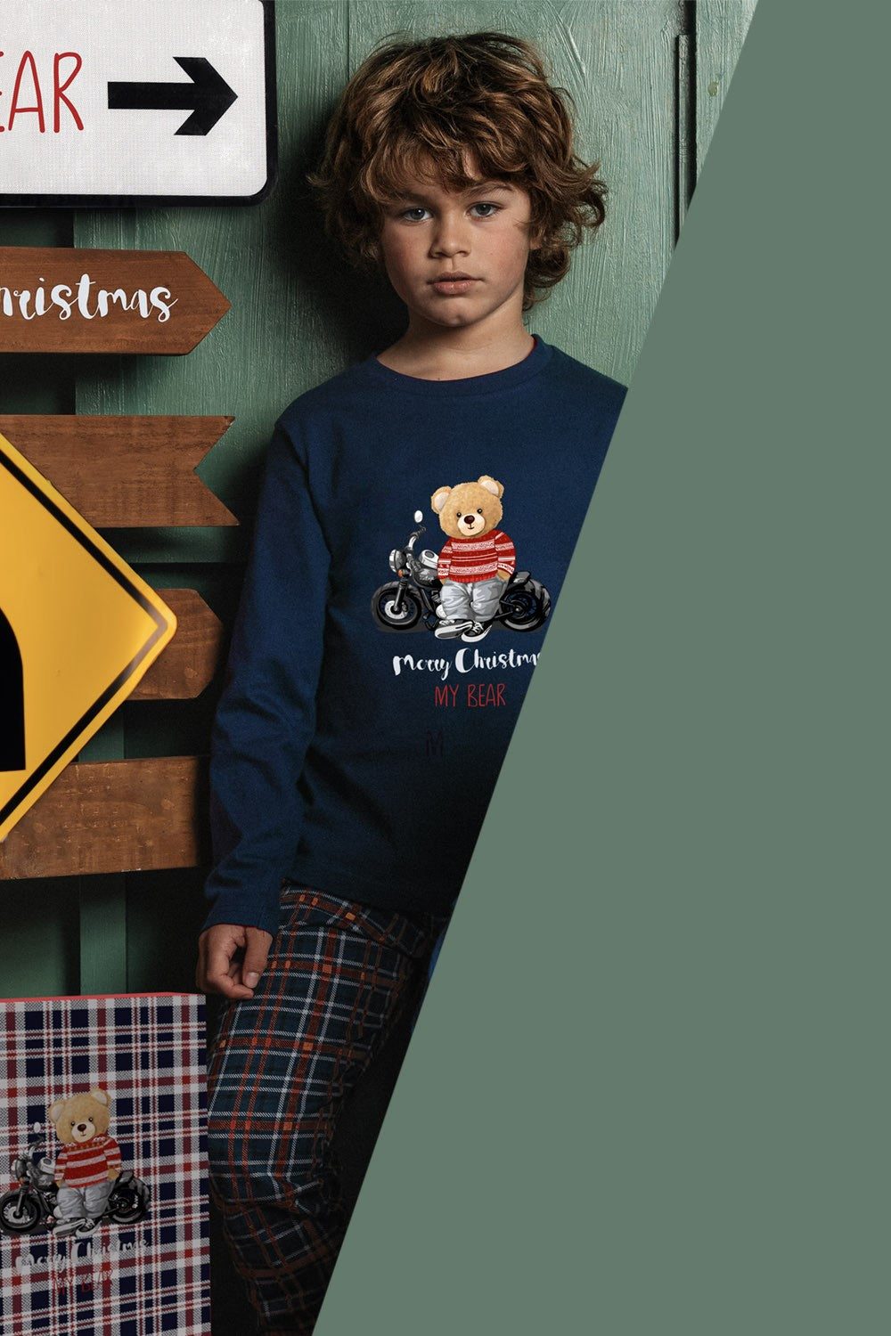 PIGIAMA RAGAZZO CALDO COTONE ADMAS NATALE FAMIGLIA ART 60893