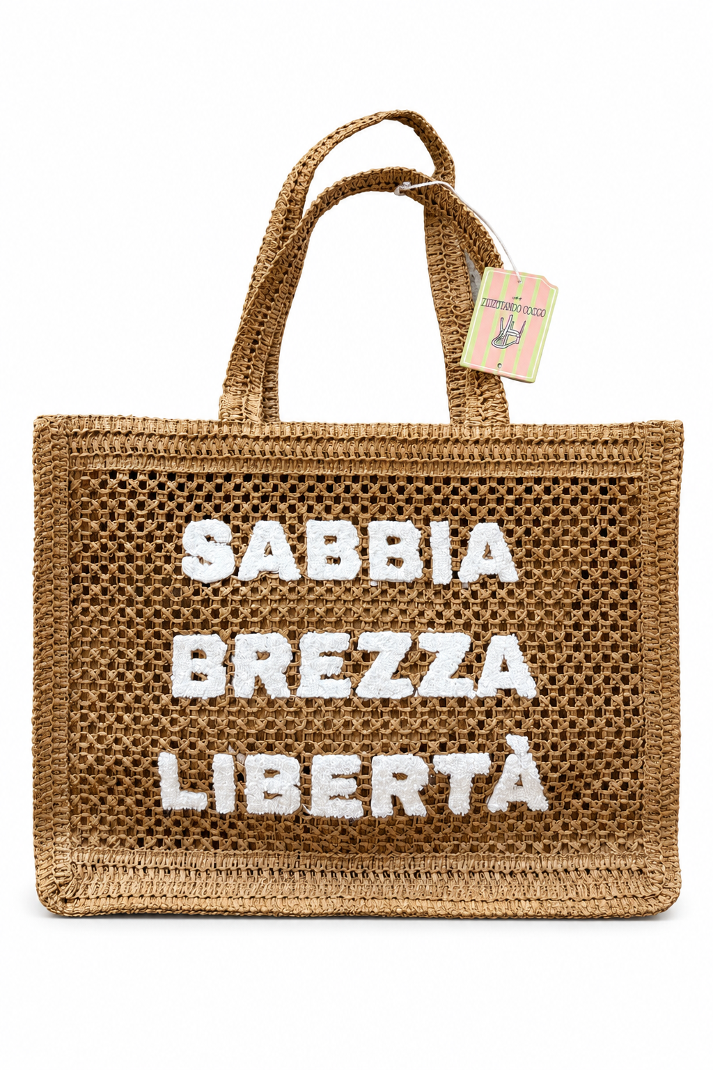 Borsa mare “Odio l’Estate” in carta di paglia – Libertà Estiva – LE-B01