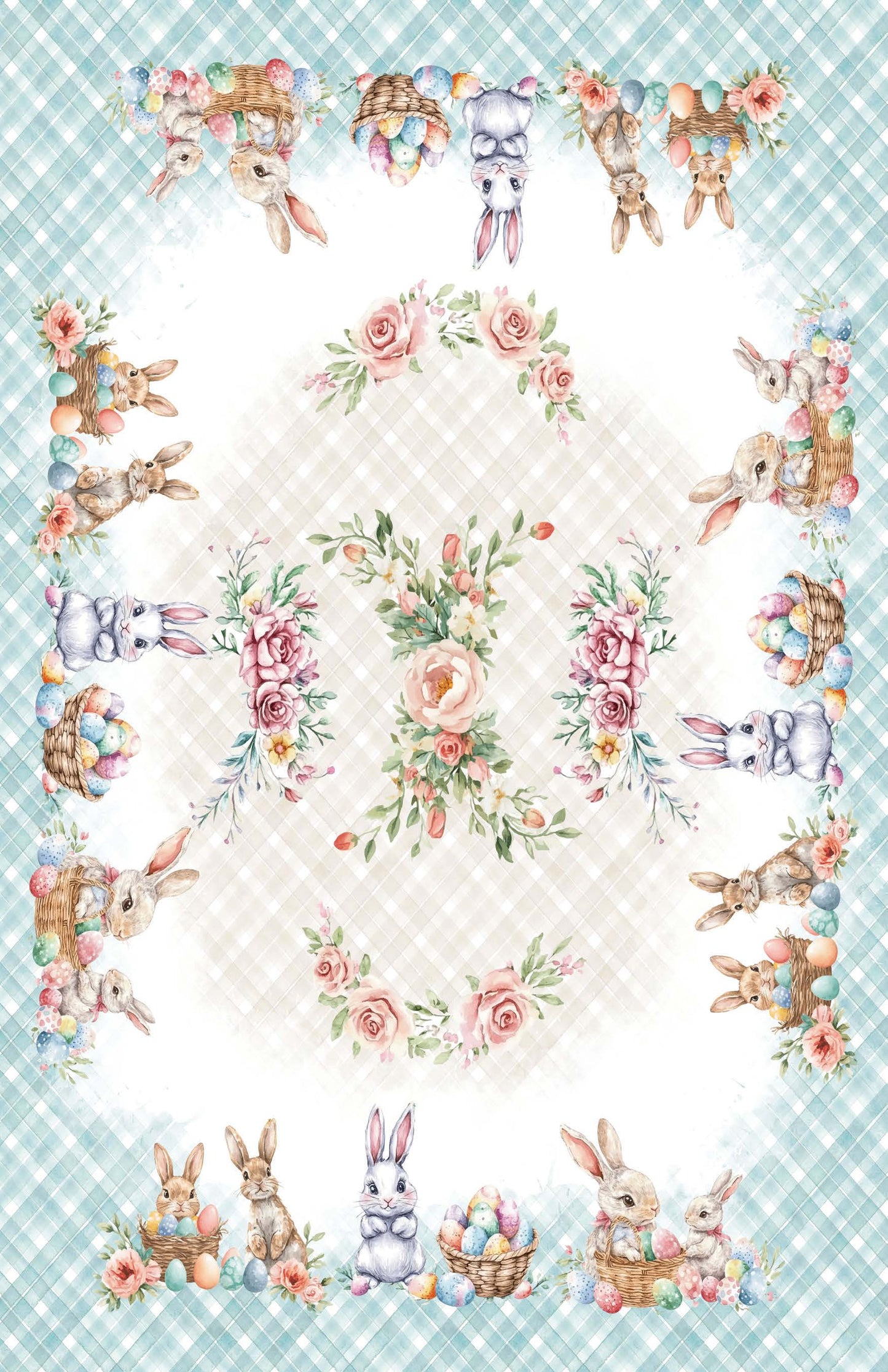 Tovaglia di Pasqua 12 posti 270x140 Art Peony di CLODETTE