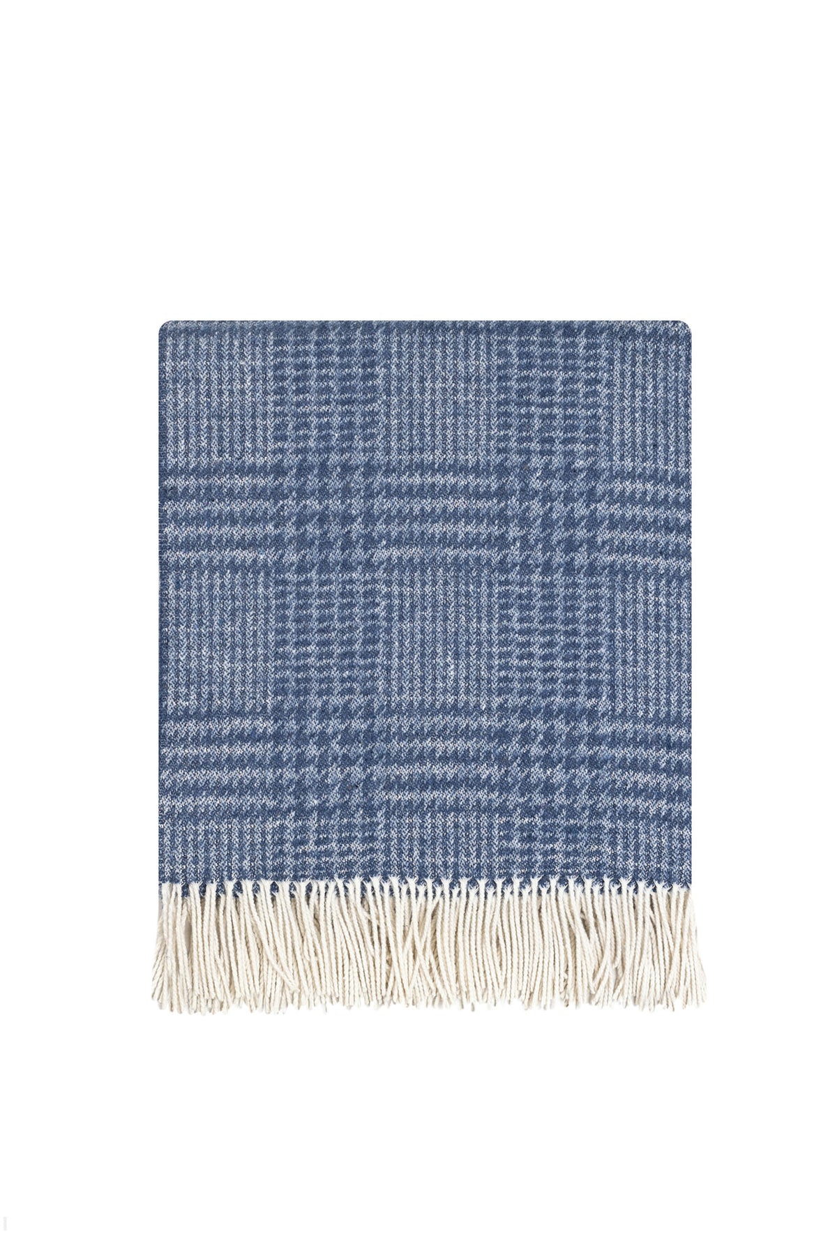Plaid Coccoy Principe Jeans 130x170 fantasia a quadri con frange