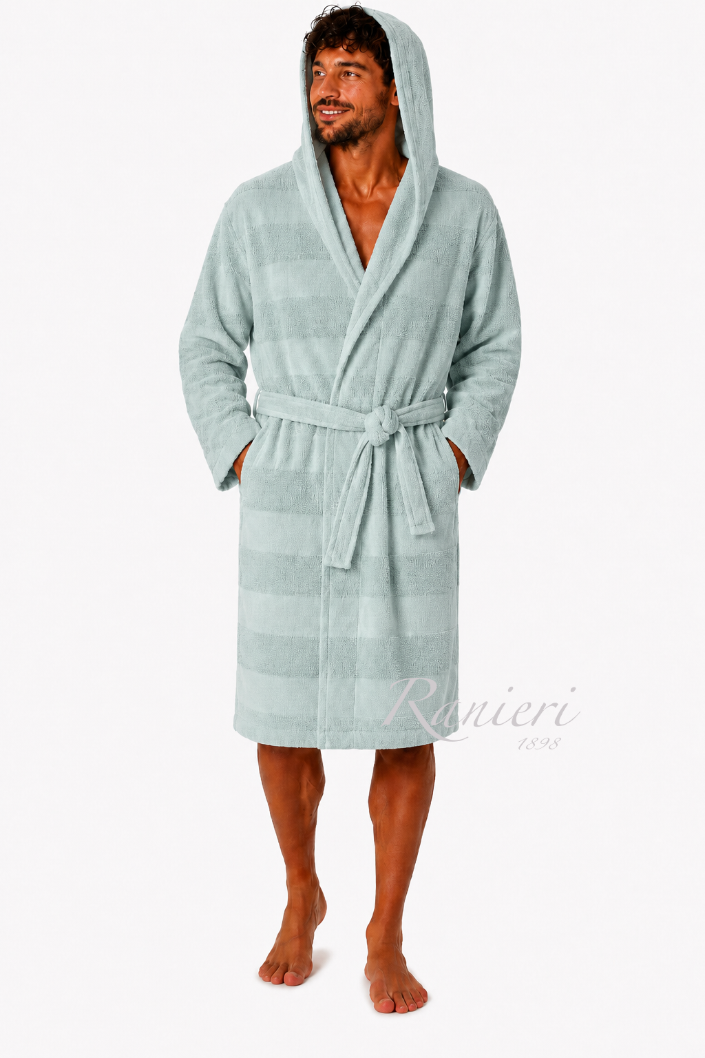 Accappatoio Aria CottonJoy in Microspugna 100% Cotone con Cappuccio – Leggero e Personalizzabile