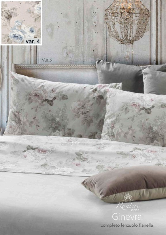 Coppia Lenzuola Flanella Burgassi - Ginevra Matrimoniale