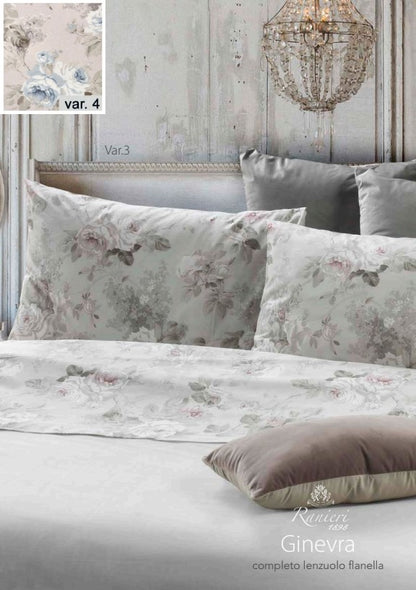 Coppia Lenzuola Flanella Burgassi - Ginevra Matrimoniale