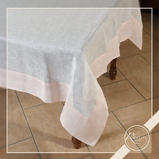 Tovaglia da Tavola 12 posti in Lino Bissone Art Valentina