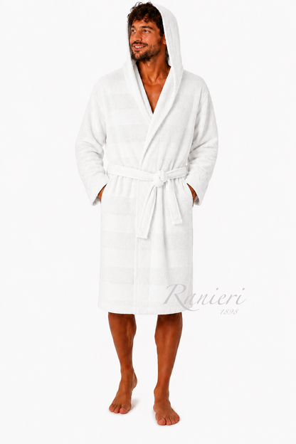 Accappatoio Aria CottonJoy in Microspugna 100% Cotone con Cappuccio – Leggero e Personalizzabile