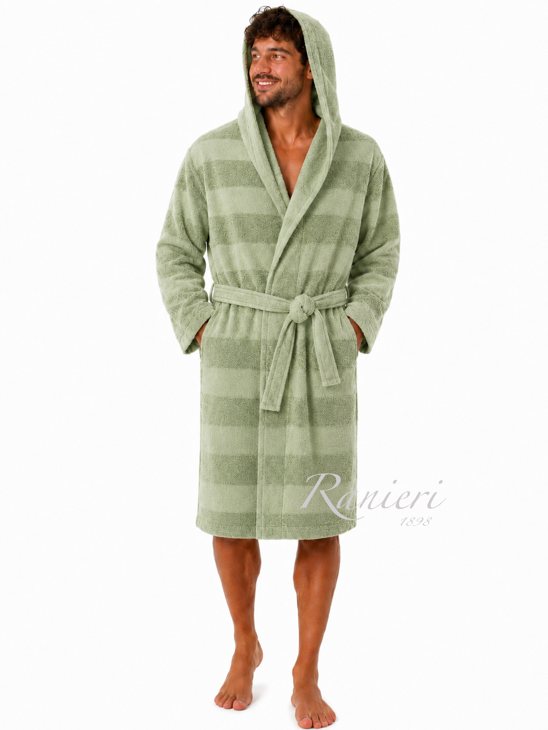 Accappatoio Aria CottonJoy in Microspugna 100% Cotone con Cappuccio – Leggero e Personalizzabile