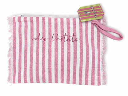 Pochette Mare “Odio l’estate” a Righe con Frange  – Sotto Voce – SV-P01