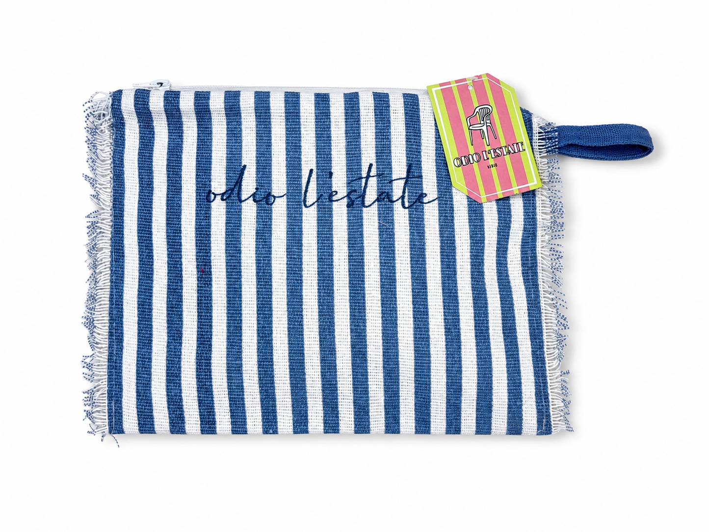Pochette Mare “Odio l’estate” a Righe con Frange  – Sotto Voce – SV-P01