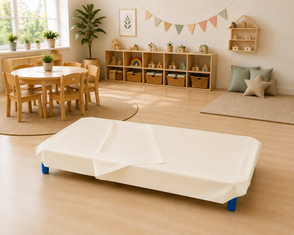 Lenzuolo per Brandina Asilo con Elastici – 100% Cotone – 65×140 cm – Personalizzabile