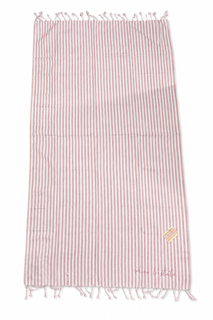 Telo mare fouta “Odio l’Estate” con righe – Sotto Voce SV-T01