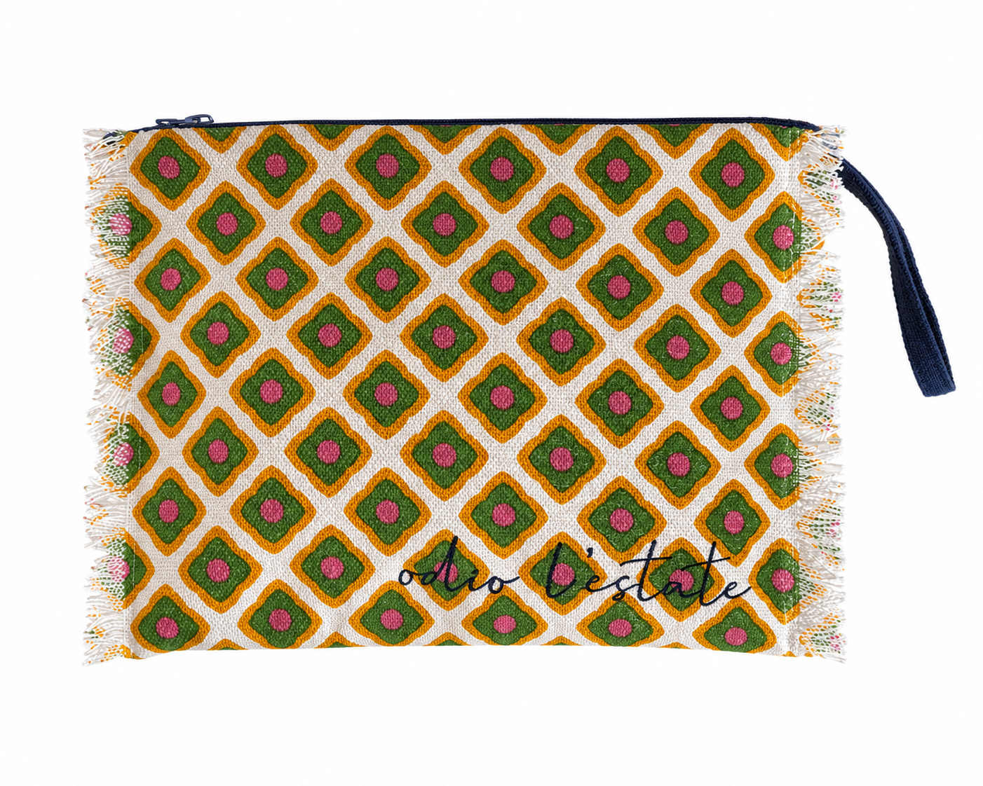 Pochette mare "Odio l'Estate" con fantasia geometrica – Latin Holidays – LH-P01