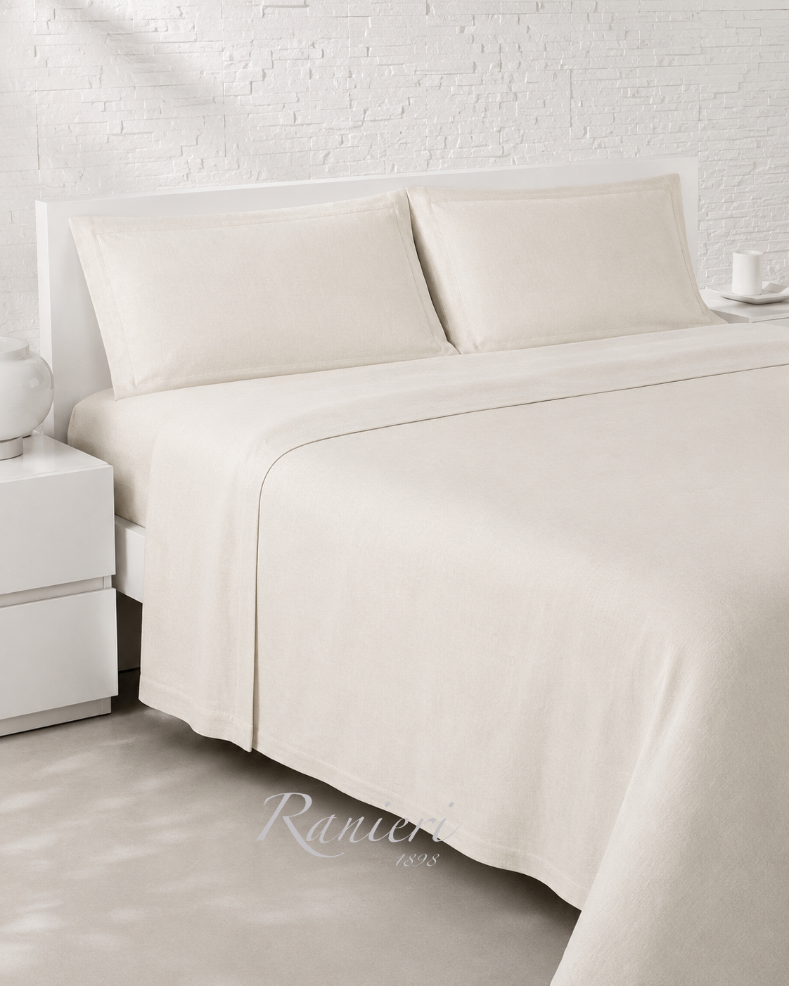 Completo Letto Matrimoniale Art Lynne in 100% Puro Lino - Rebecca Home - Vari colori