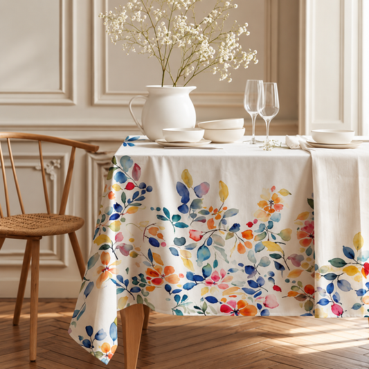 Tovaglia da Tavola Arconate Watercolor TA-PP-04 100% Cotone – Stampa Digitale 140x180 cm 6 Posti