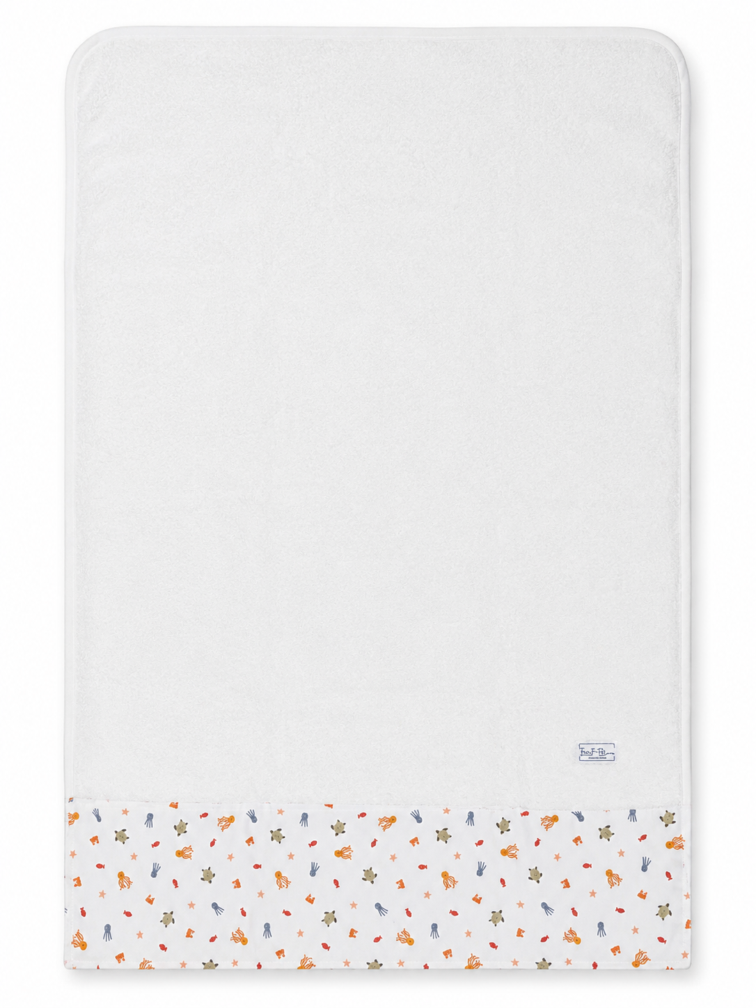 Telo Mare / Telo Bagno Bambino Tessuti d’Amore cm con Fascia Fantasia Mare Personalizzabile – 115x80 cm