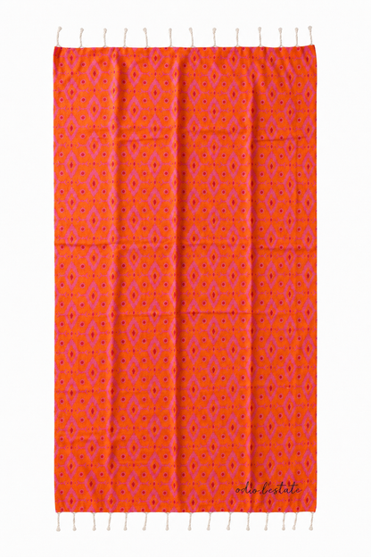 Telo mare fouta "Odio l'Estate" con fantasia geometrica – Latin Holidays – LH-T01