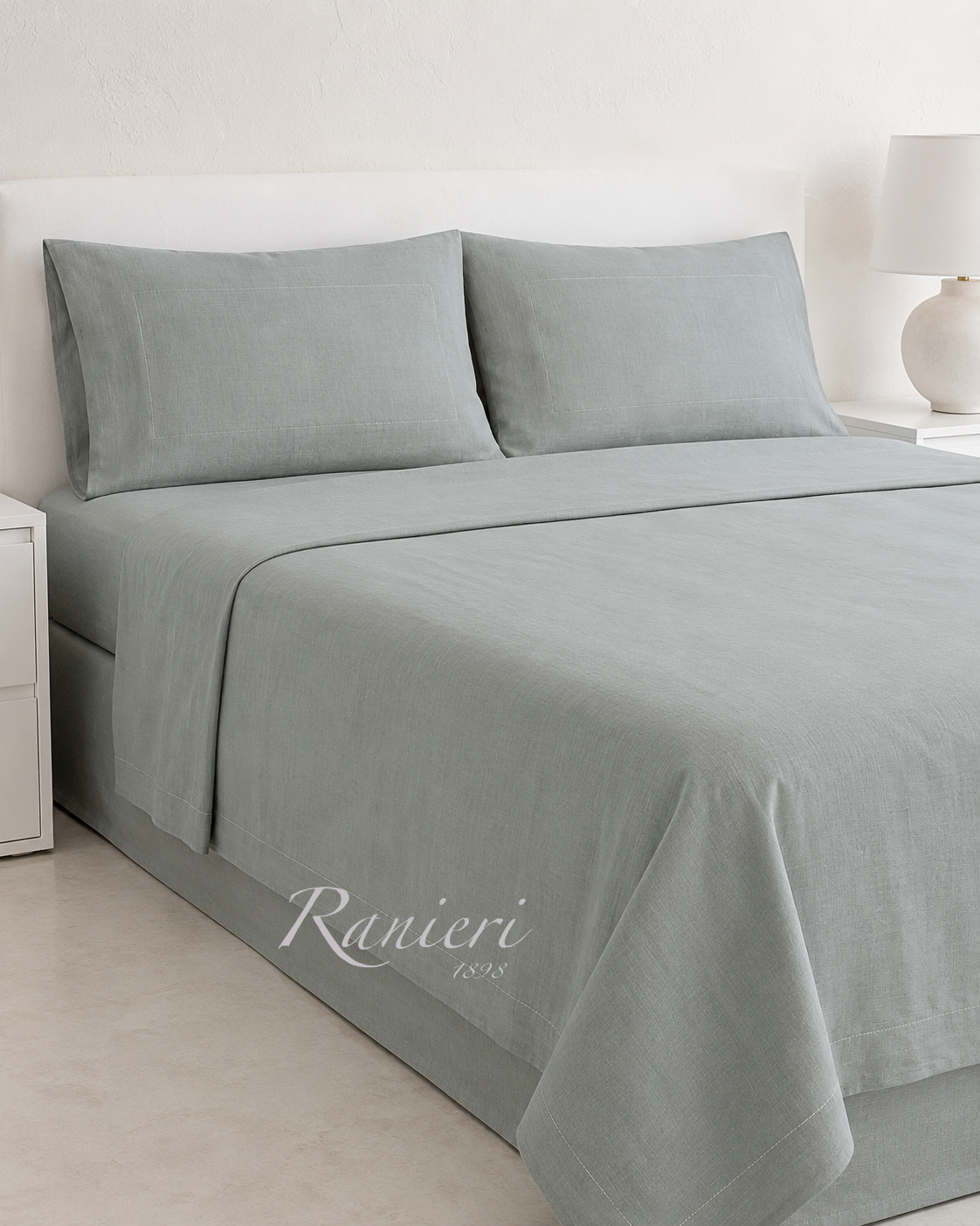Completo Letto Matrimoniale Art Lynne in 100% Puro Lino - Rebecca Home - Vari colori