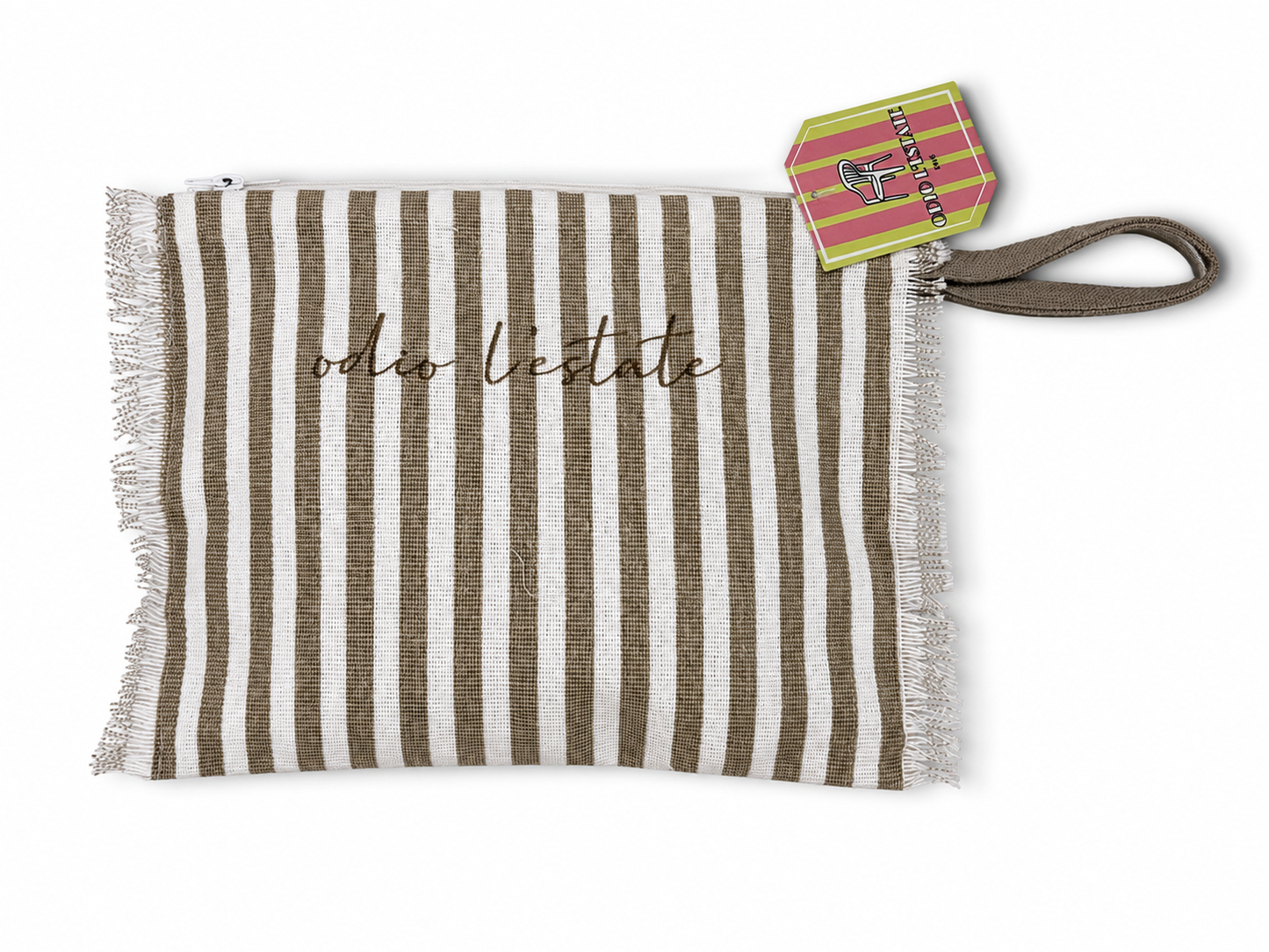 Pochette Mare “Odio l’estate” a Righe con Frange  – Sotto Voce – SV-P01