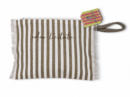 Pochette Mare “Odio l’estate” a Righe con Frange  – Sotto Voce – SV-P01