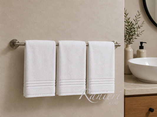 Set 3 Asciugamani Viso in Spugna 100% Cotone 440 gr – 60x100 cm
