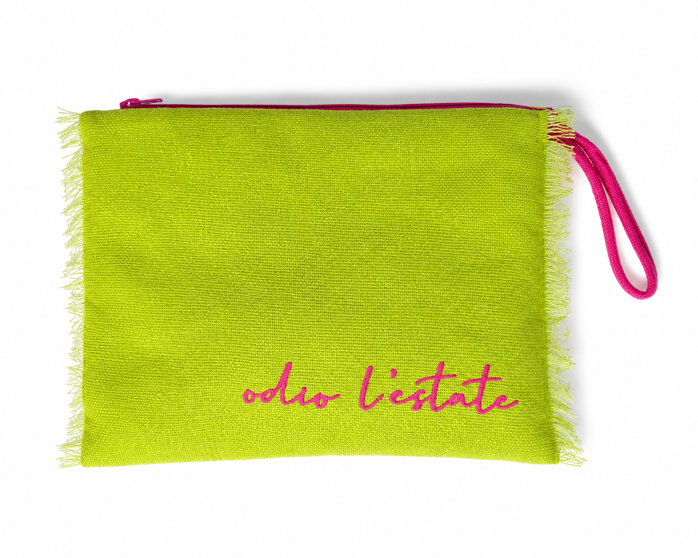 Pochette mare "Odio l'Estate" colorata con frange – Color Life – CL-P01