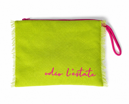 Pochette mare "Odio l'Estate" colorata con frange – Color Life – CL-P01