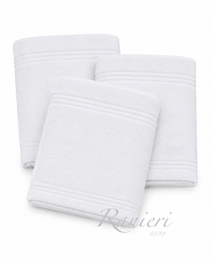 Set 3 Asciugamani Viso in Spugna 100% Cotone 440 gr – 60x100 cm