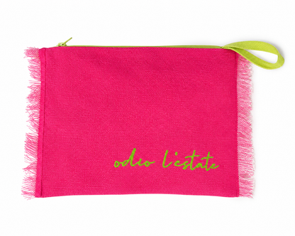 Pochette mare "Odio l'Estate" colorata con frange – Color Life – CL-P01