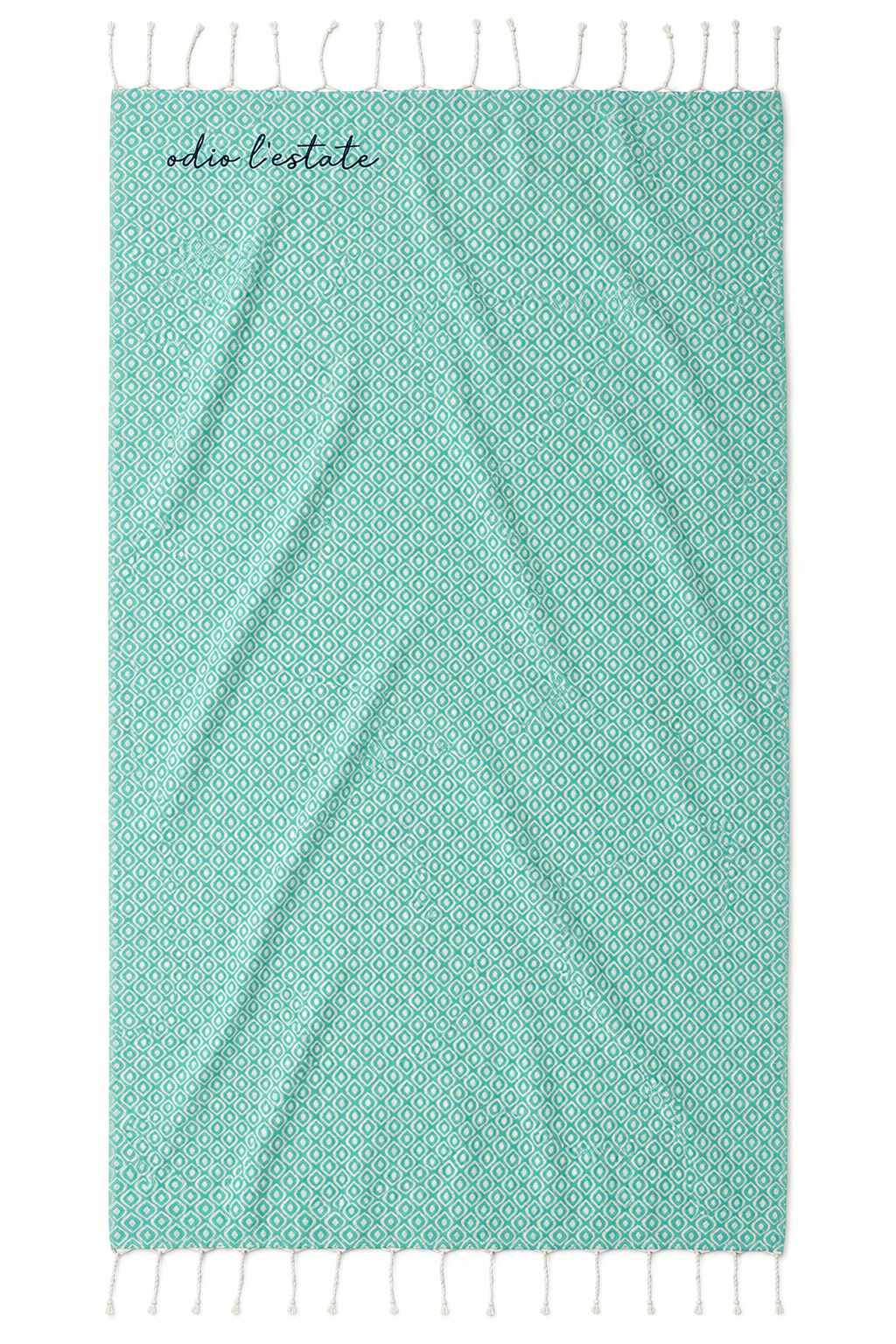 Telo mare fouta "Odio l'Estate" con fantasia geometrica – Latin Holidays – LH-T01