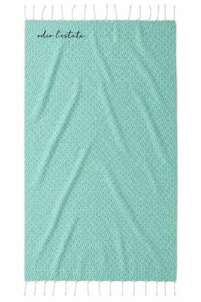 Telo mare fouta "Odio l'Estate" con fantasia geometrica – Latin Holidays – LH-T01