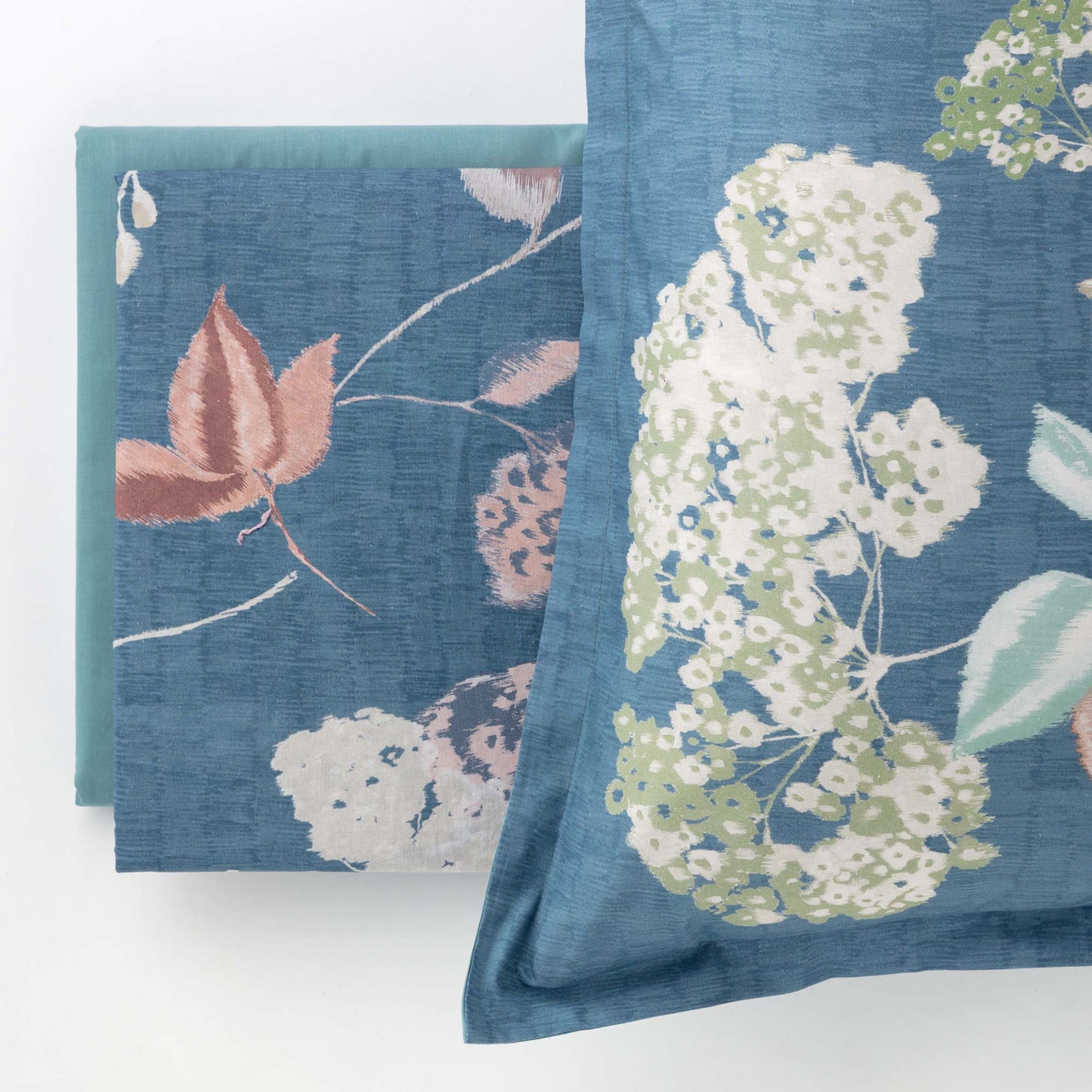 Completo Lenzuolo Copriletto 2 posti In Percalle IKEBANA RIVIERA