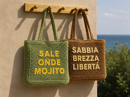Borsa mare “Odio l’Estate” in carta di paglia – Libertà Estiva – LE-B01