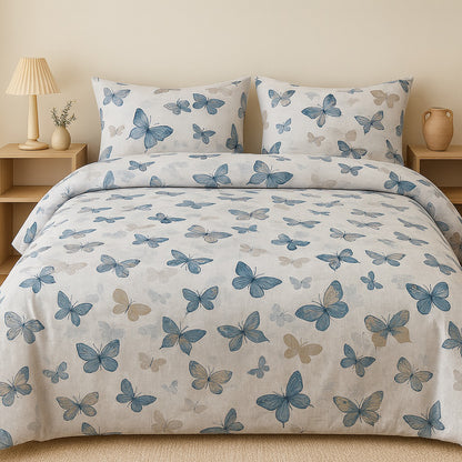 Coppie lenzuola 2 posti Cotone Art Farfalle Lola Rebecca Home