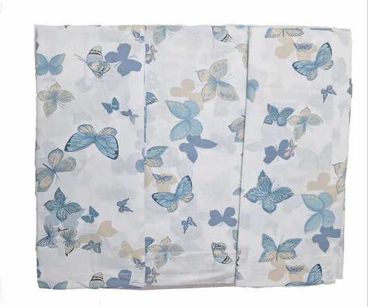 Coppie lenzuola 2 posti Cotone Art Farfalle Lola Rebecca Home