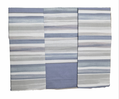 Coppie lenzuola 2 posti Cotone Art Righe Lola Rebecca Home