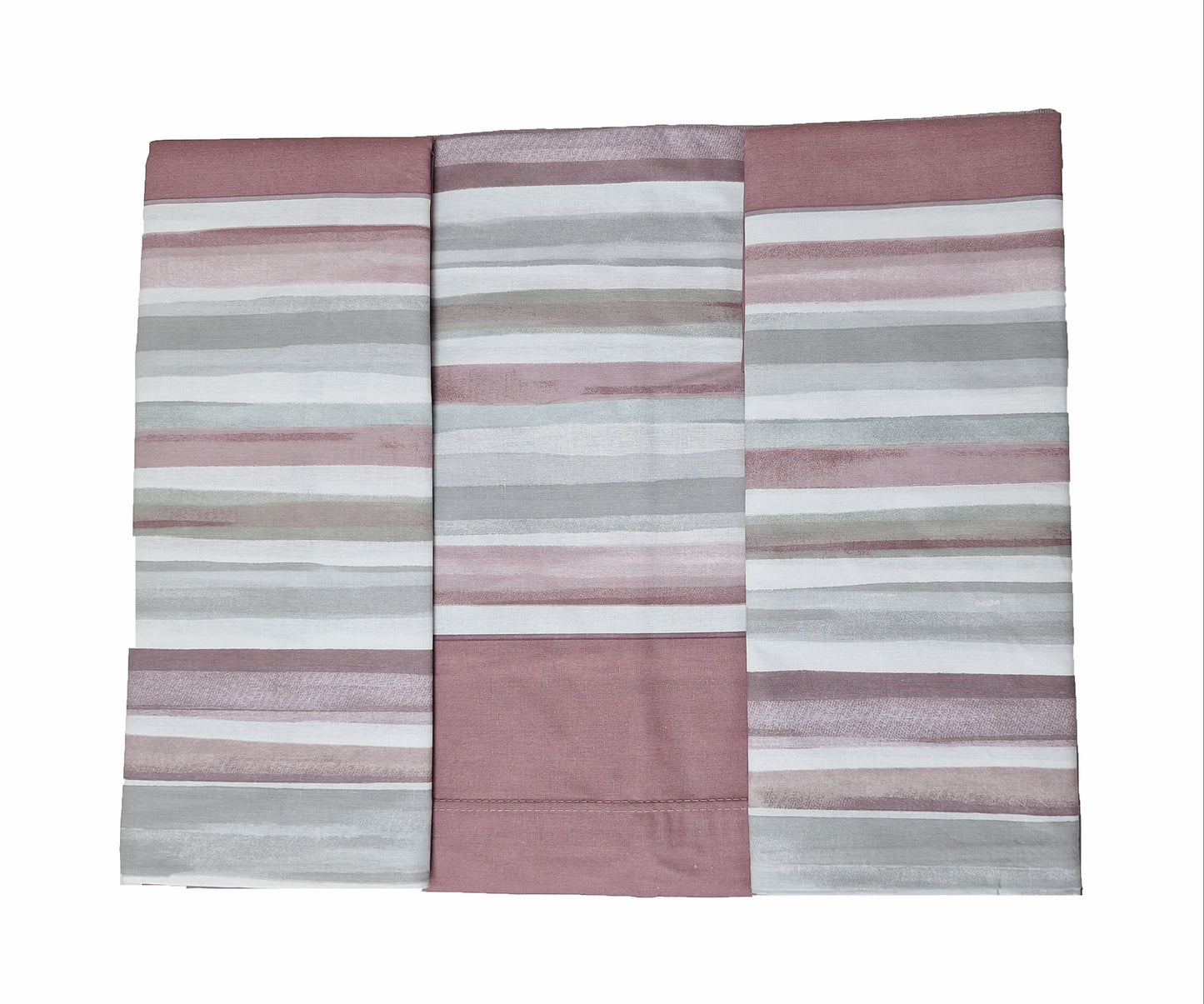 Coppie lenzuola 2 posti Cotone Art Righe Lola Rebecca Home
