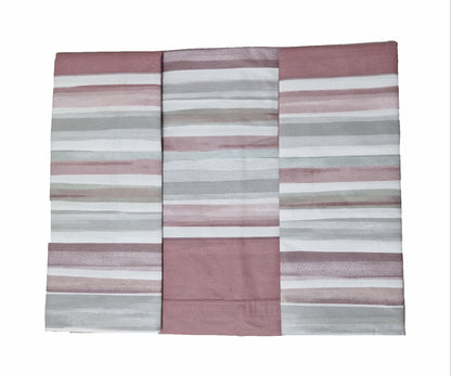 Coppie lenzuola 2 posti Cotone Art Righe Lola Rebecca Home