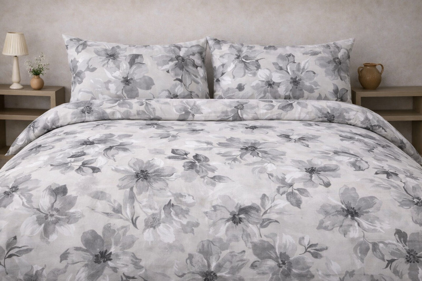 Coppie lenzuola 2 posti Cotone Art Bouquet Lola Rebecca Home