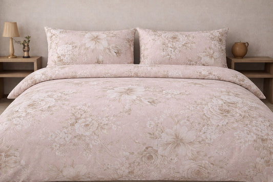 Coppie lenzuola 2 posti Cotone Art Rosa Rebecca Home