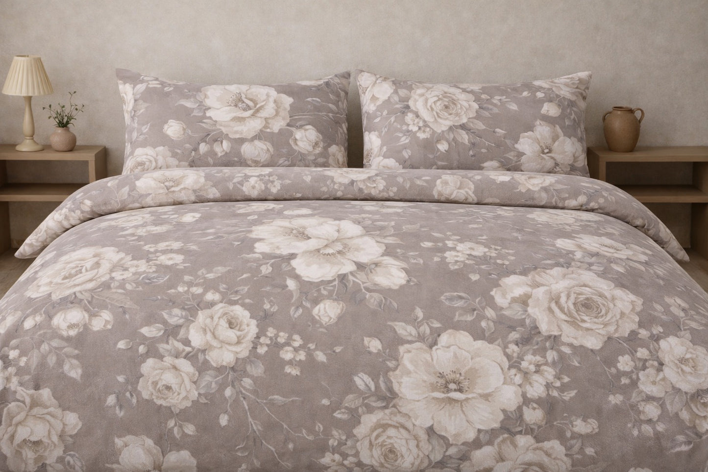 Coppie lenzuola 2 posti Cotone Art Rosa Rebecca Home