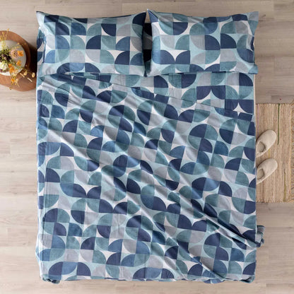 Lenzuola 1 Posto, 1 posto e Mezzo cotone CASSIO RIVIERA