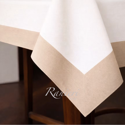 Tovaglia da Tavola in Panama con Balze Applicate – Art. Jackie – Rebecca Home