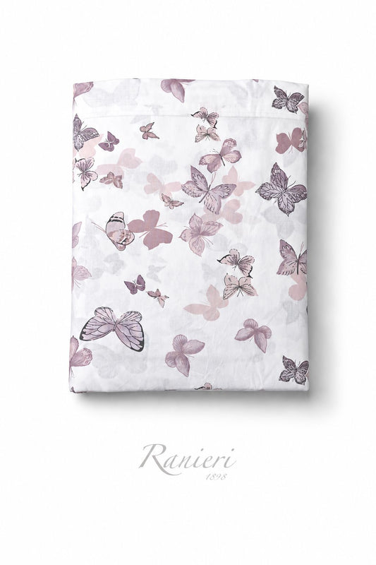 Coppia lenzuola 1 posto cotone art Lola Farfalle Rebecca Home