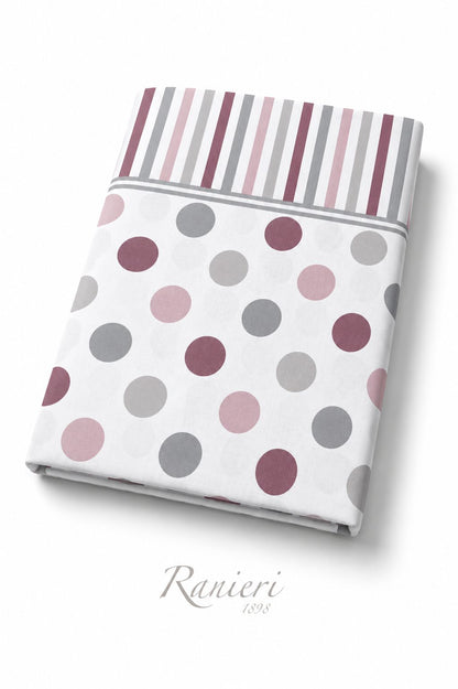 Coppia lenzuola 1 posto cotone art Lola POIS Rebecca Home