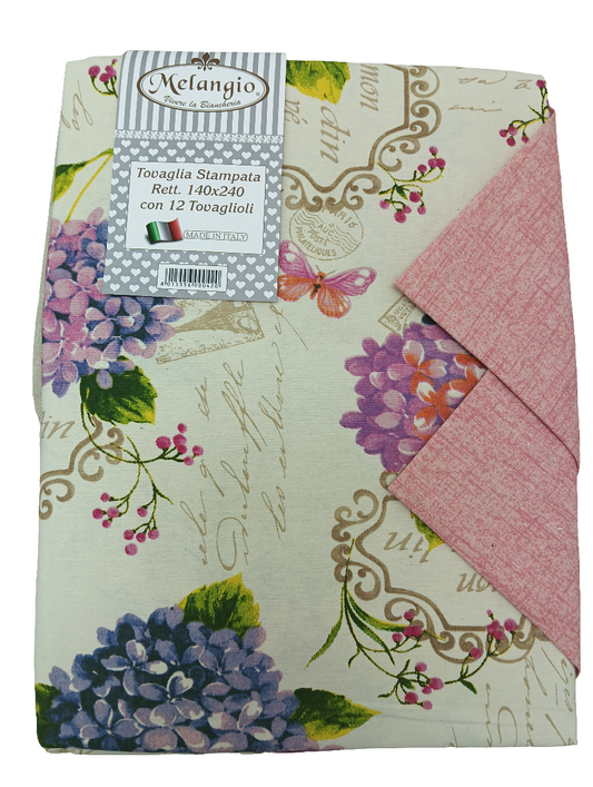 Tovaglia Melangio stampata 12 tovaglioli