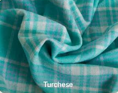 Dettaglio fantasia a quadri plaid Tolosa turchese