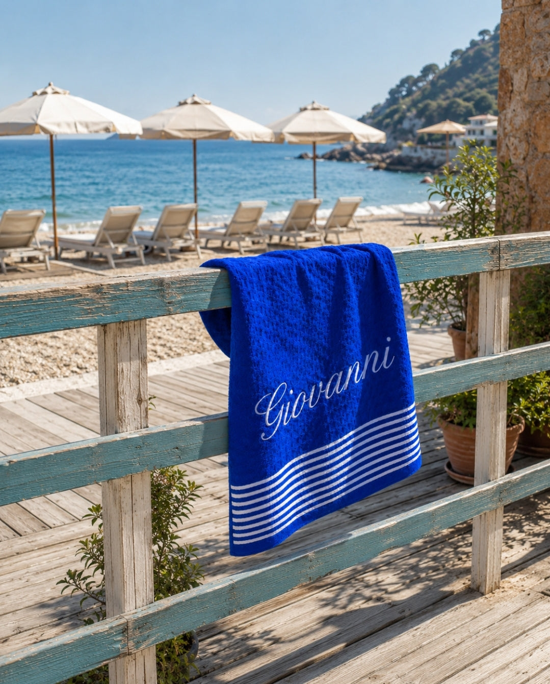 Telo mare Furore personalizzabile in nido d'ape